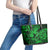 Hawaii Fish Hook Leather Tote Bag Polynesian Pattern Green Version LT01 - Polynesian Pride