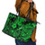 Hawaii Fish Hook Leather Tote Bag Polynesian Pattern Green Version LT01 - Polynesian Pride