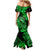 Hawaii Fish Hook Mermaid Dress Polynesian Pattern Green Version LT01 - Polynesian Pride