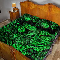 Hawaii Fish Hook Quilt Bed Set Polynesian Pattern Green Version LT01 - Polynesian Pride