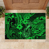 Hawaii Fish Hook Rubber Doormat Polynesian Pattern Green Version LT01 - Polynesian Pride