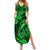 Hawaii Fish Hook Summer Maxi Dress Polynesian Pattern Green Version LT01 Women Green - Polynesian Pride