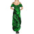 Hawaii Fish Hook Summer Maxi Dress Polynesian Pattern Green Version LT01 - Polynesian Pride