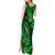 Hawaii Fish Hook Tank Maxi Dress Polynesian Pattern Green Version LT01 - Polynesian Pride