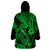 Hawaii Fish Hook Wearable Blanket Hoodie Polynesian Pattern Green Version LT01 - Polynesian Pride