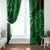 Hawaii Fish Hook Window Curtain Polynesian Pattern Green Version LT01 - Polynesian Pride