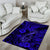 Hawaii Fish Hook Area Rug Polynesian Pattern Navy Blue Version LT01 - Polynesian Pride