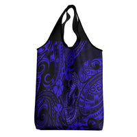 Hawaii Fish Hook Grocery Bag Polynesian Pattern Navy Blue Version LT01 - Polynesian Pride
