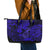 Hawaii Fish Hook Leather Tote Bag Polynesian Pattern Navy Blue Version LT01 - Polynesian Pride