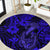 Hawaii Fish Hook Round Carpet Polynesian Pattern Navy Blue Version LT01 Blue - Polynesian Pride