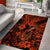 Hawaii Fish Hook Area Rug Polynesian Pattern Orange Version LT01