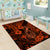 Hawaii Fish Hook Area Rug Polynesian Pattern Orange Version LT01