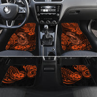 Hawaii Fish Hook Car Mats Polynesian Pattern Orange Version LT01 Set 4pcs Orange - Polynesian Pride