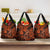 Hawaii Fish Hook Grocery Bag Polynesian Pattern Orange Version