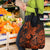 Hawaii Fish Hook Grocery Bag Polynesian Pattern Orange Version