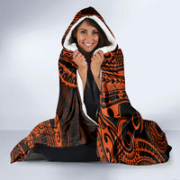 Hawaii Fish Hook Hooded Blanket Polynesian Pattern Orange Version LT01 - Polynesian Pride