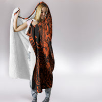 Hawaii Fish Hook Hooded Blanket Polynesian Pattern Orange Version LT01 - Polynesian Pride