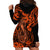 Hawaii Fish Hook Hoodie Dress Polynesian Pattern Orange Version LT01 - Polynesian Pride