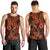 Hawaii Fish Hook Men Tank Top Polynesian Pattern Orange Version LT01 - Polynesian Pride