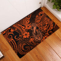 Hawaii Fish Hook Rubber Doormat Polynesian Pattern Orange Version LT01 Orange - Polynesian Pride