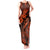 Hawaii Fish Hook Tank Maxi Dress Polynesian Pattern Orange Version LT01 Women Orange - Polynesian Pride