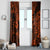 Hawaii Fish Hook Window Curtain Polynesian Pattern Orange Version LT01