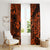 Hawaii Fish Hook Window Curtain Polynesian Pattern Orange Version LT01