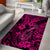 Hawaii Fish Hook Area Rug Hibiscus Hawaii Tribal Tattoo Pink Version LT01 - Polynesian Pride