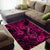 Hawaii Fish Hook Area Rug Hibiscus Hawaii Tribal Tattoo Pink Version LT01 - Polynesian Pride