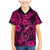 Hawaii Fish Hook Family Matching Mermaid Dress and Hawaiian Shirt Hibiscus Hawaii Tribal Tattoo Pink Version LT01 Son's Shirt Pink - Polynesian Pride