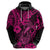 Hawaii Fish Hook Hoodie Hibiscus Hawaii Tribal Tattoo Pink Version LT01 - Polynesian Pride