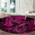 Hawaii Fish Hook Round Carpet Hibiscus Hawaii Tribal Tattoo Pink Version LT01 - Polynesian Pride