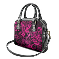 Hawaii Fish Hook Shoulder Handbag Hibiscus Hawaii Tribal Tattoo Pink Version LT01 - Polynesian Pride