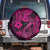 Hawaii Fish Hook Spare Tire Cover Hibiscus Hawaii Tribal Tattoo Pink Version LT01 - Polynesian Pride