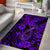 Hawaii Fish Hook Area Rug Hibiscus Hawaii Tribal Tattoo Purple Version LT01 - Polynesian Pride