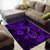 Hawaii Fish Hook Area Rug Hibiscus Hawaii Tribal Tattoo Purple Version LT01 - Polynesian Pride