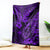 Hawaii Fish Hook Blanket Hibiscus Hawaii Tribal Tattoo Purple Version LT01 Purple - Polynesian Pride