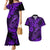 Hawaii Fish Hook Couples Matching Mermaid Dress and Hawaiian Shirt Hibiscus Hawaii Tribal Tattoo Purple Version LT01 Purple - Polynesian Pride