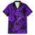 Hawaii Fish Hook Family Matching Long Sleeve Bodycon Dress and Hawaiian Shirt Hibiscus Hawaii Tribal Tattoo Purple Version LT01 Dad's Shirt - Short Sleeve Purple - Polynesian Pride