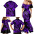 Hawaii Fish Hook Family Matching Mermaid Dress and Hawaiian Shirt Hibiscus Hawaii Tribal Tattoo Purple Version LT01 - Polynesian Pride