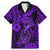 Hawaii Fish Hook Family Matching Mermaid Dress and Hawaiian Shirt Hibiscus Hawaii Tribal Tattoo Purple Version LT01 Dad's Shirt - Short Sleeve Purple - Polynesian Pride