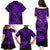 Hawaii Fish Hook Family Matching Puletasi Dress and Hawaiian Shirt Hibiscus Hawaii Tribal Tattoo Purple Version LT01 - Polynesian Pride