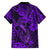 Hawaii Fish Hook Family Matching Puletasi Dress and Hawaiian Shirt Hibiscus Hawaii Tribal Tattoo Purple Version LT01 - Polynesian Pride