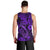 Hawaii Fish Hook Men Tank Top Hibiscus Hawaii Tribal Tattoo Purple Version LT01 - Polynesian Pride