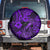 Hawaii Fish Hook Spare Tire Cover Hibiscus Hawaii Tribal Tattoo Purple Version LT01 - Polynesian Pride