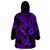 Hawaii Fish Hook Wearable Blanket Hoodie Hibiscus Hawaii Tribal Tattoo Purple Version LT01 - Polynesian Pride