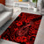 Hawaii Fish Hook Area Rug Hibiscus Hawaii Tribal Tattoo Red Version LT01 - Polynesian Pride