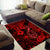 Hawaii Fish Hook Area Rug Hibiscus Hawaii Tribal Tattoo Red Version LT01 - Polynesian Pride