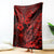 Hawaii Fish Hook Blanket Hibiscus Hawaii Tribal Tattoo Red Version LT01 Red - Polynesian Pride