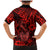 Hawaii Fish Hook Family Matching Mermaid Dress and Hawaiian Shirt Hibiscus Hawaii Tribal Tattoo Red Version LT01 - Polynesian Pride